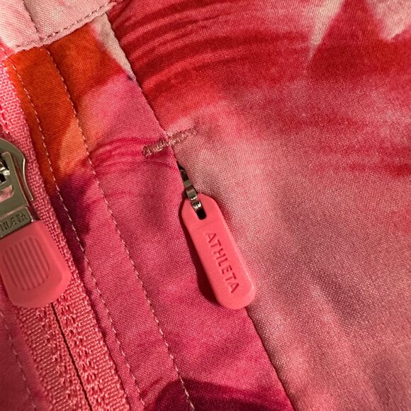 Athleta Womens Medium Pink Run With It Full Zip Long Sleeve Jacket Pockets - Picture 7 of 14